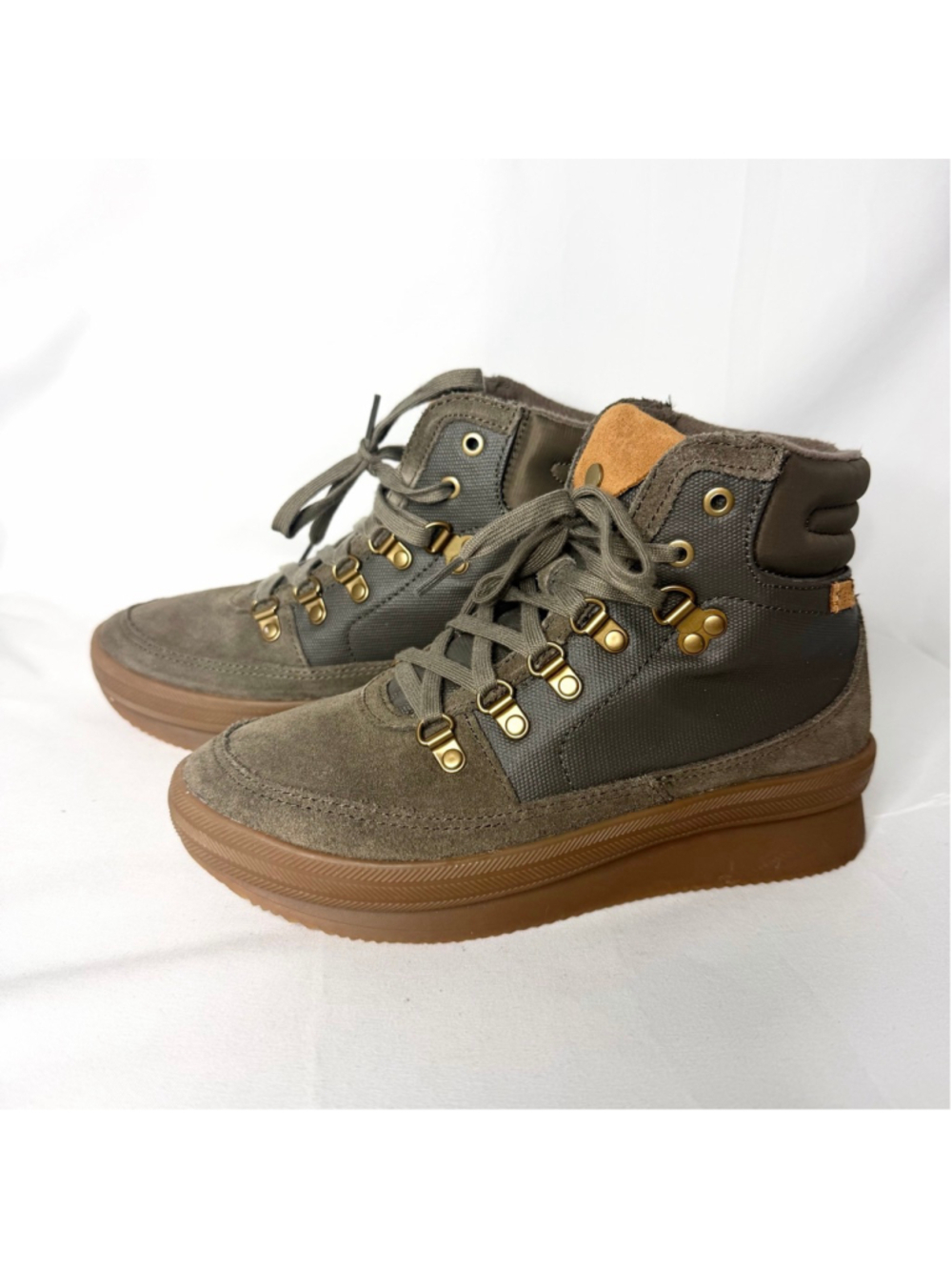 Women's Keds Olive Green & Brown Midland Hiking Boots Size 7.5 NEW without tags